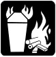 Burning wood icon