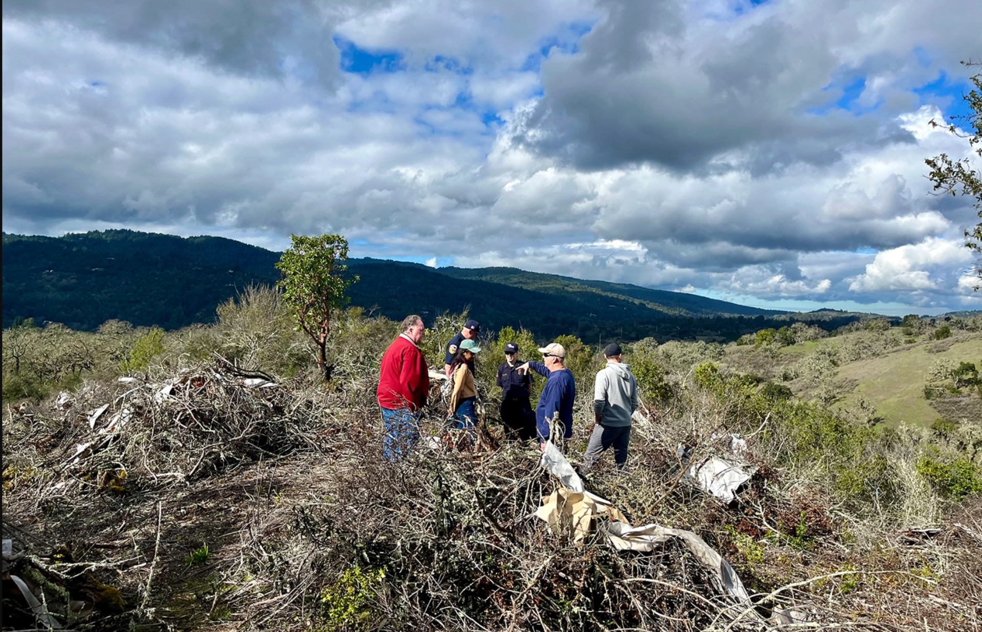 Jasper Ridge Photo with vegetation pile